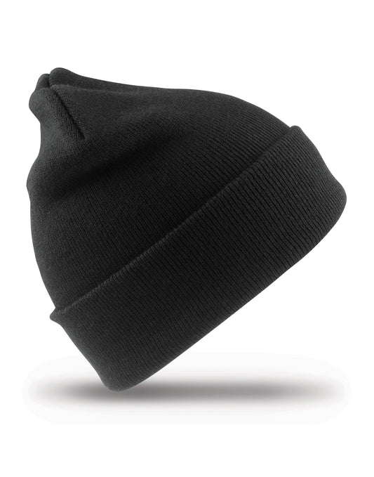 Recycled Woolly Ski Hat - Black