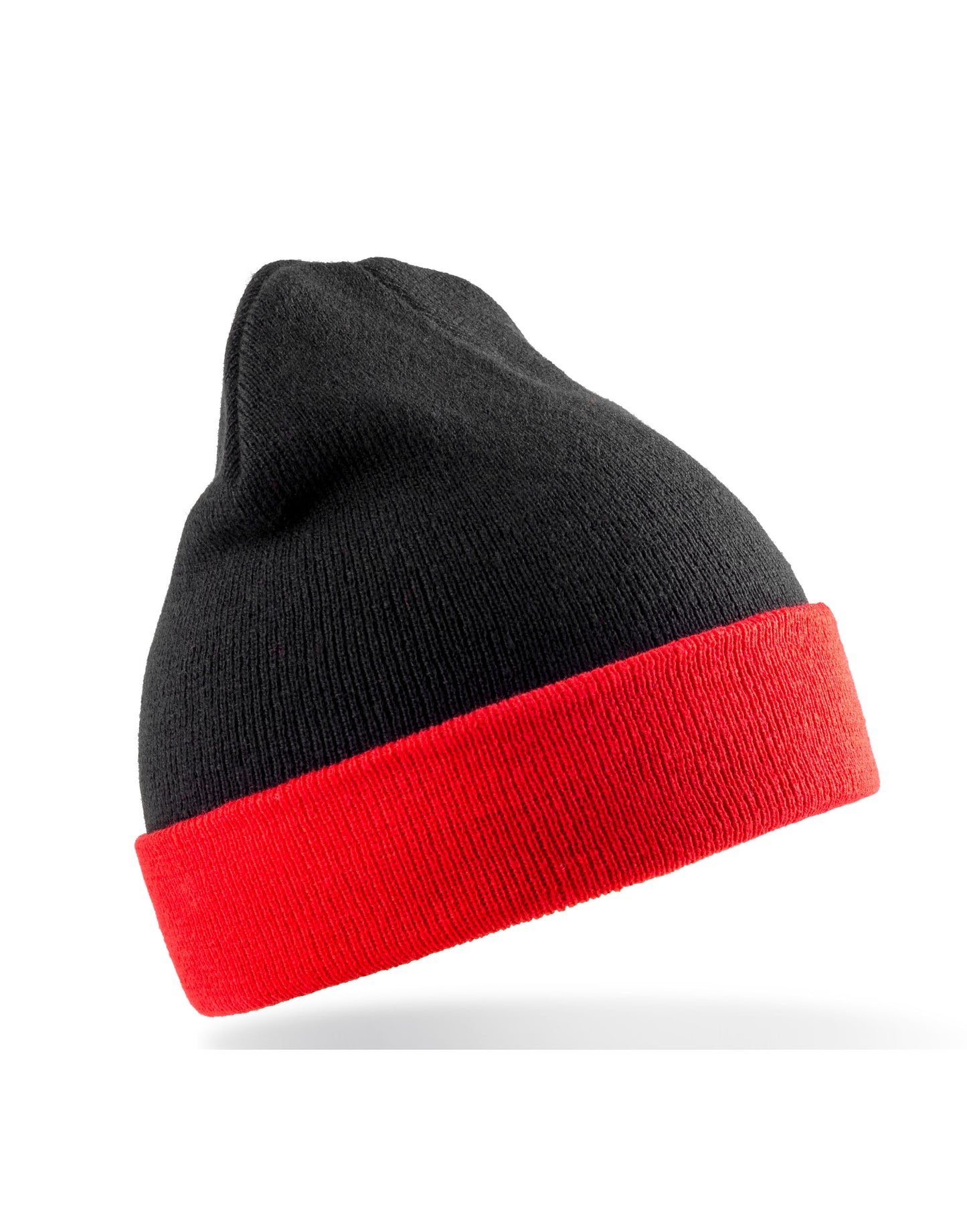 Recycled Black Compass Beanie - Black/Red