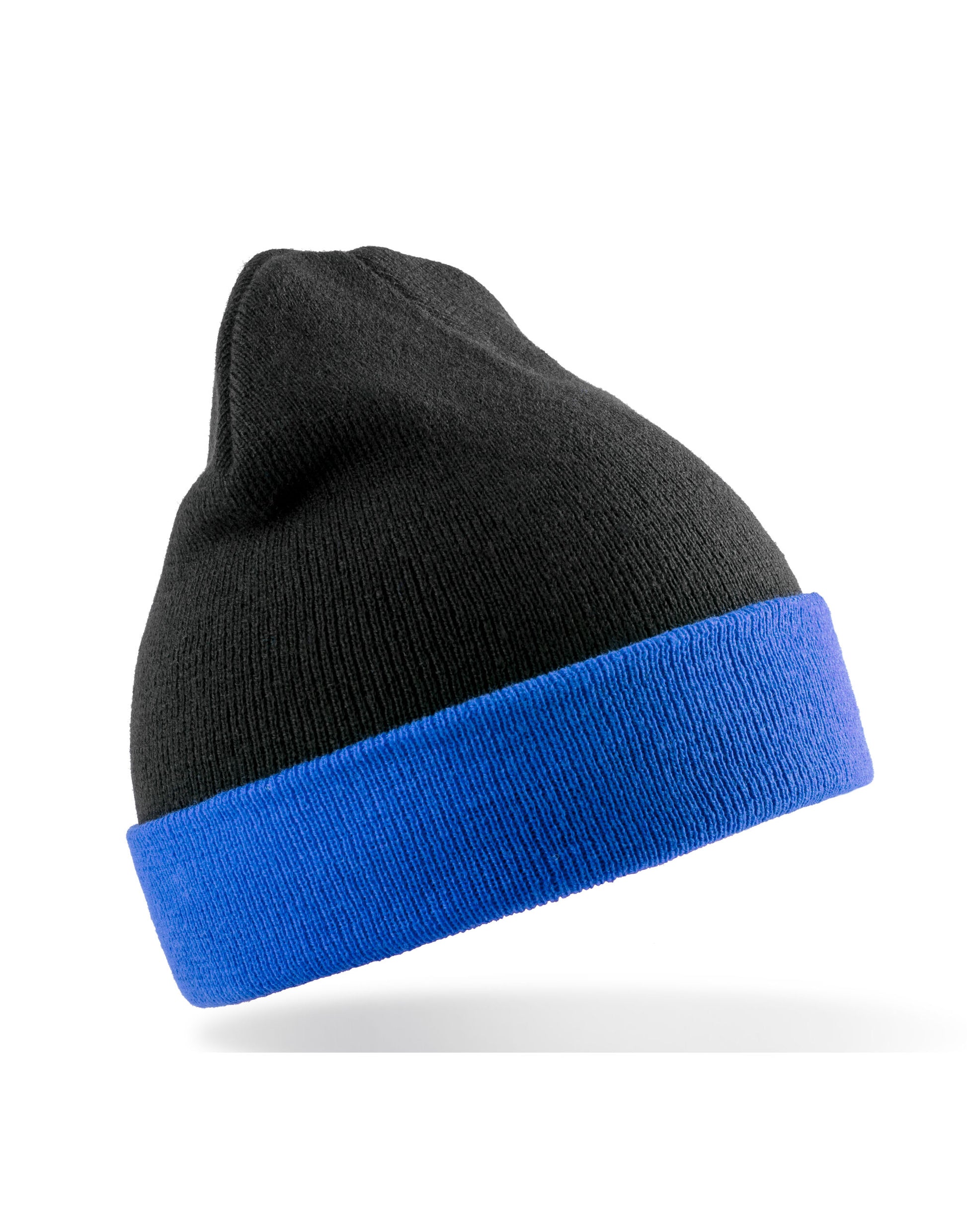 Recycled Black Compass Beanie - Black/Royal