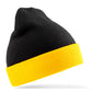 Recycled Black Compass Beanie - Black/Yellow