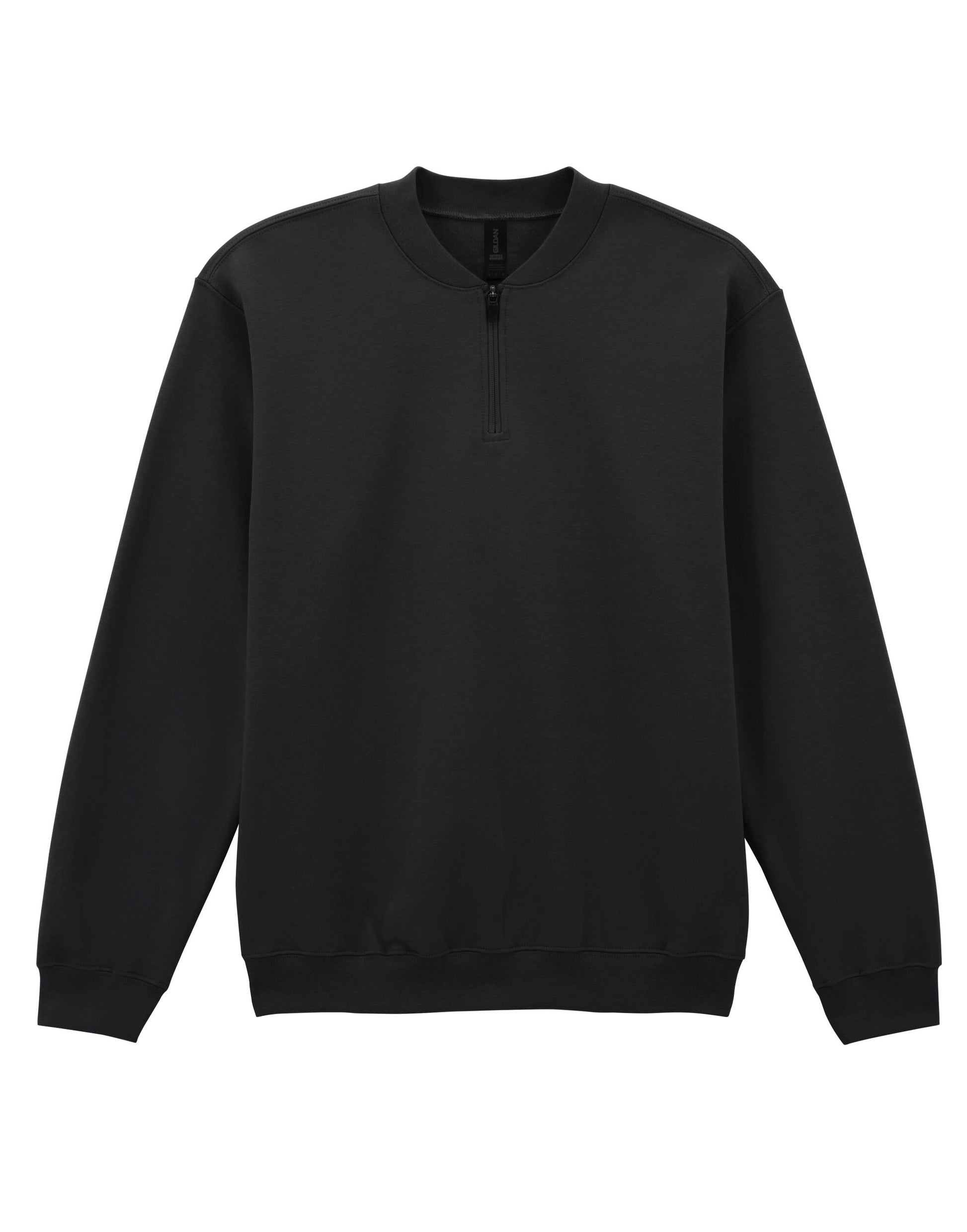Softstyle Midweight 1/4 Zip Sweatshirt - Black