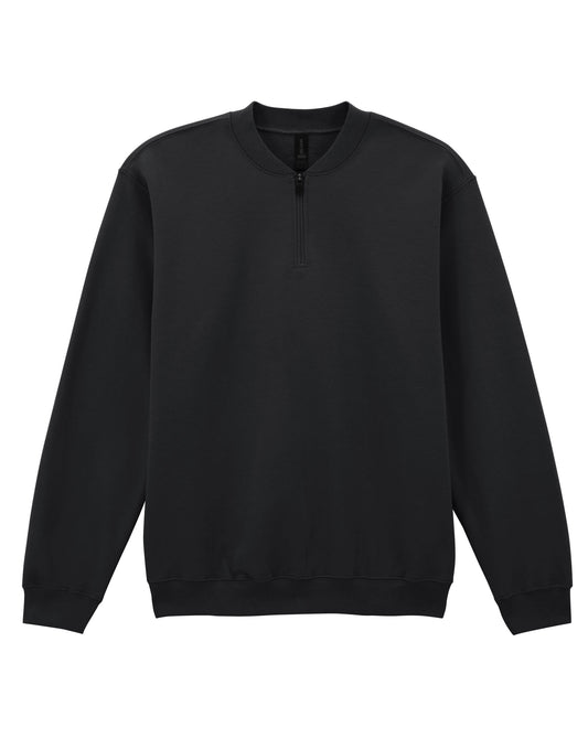 Softstyle Midweight 1/4 Zip Sweatshirt - Black