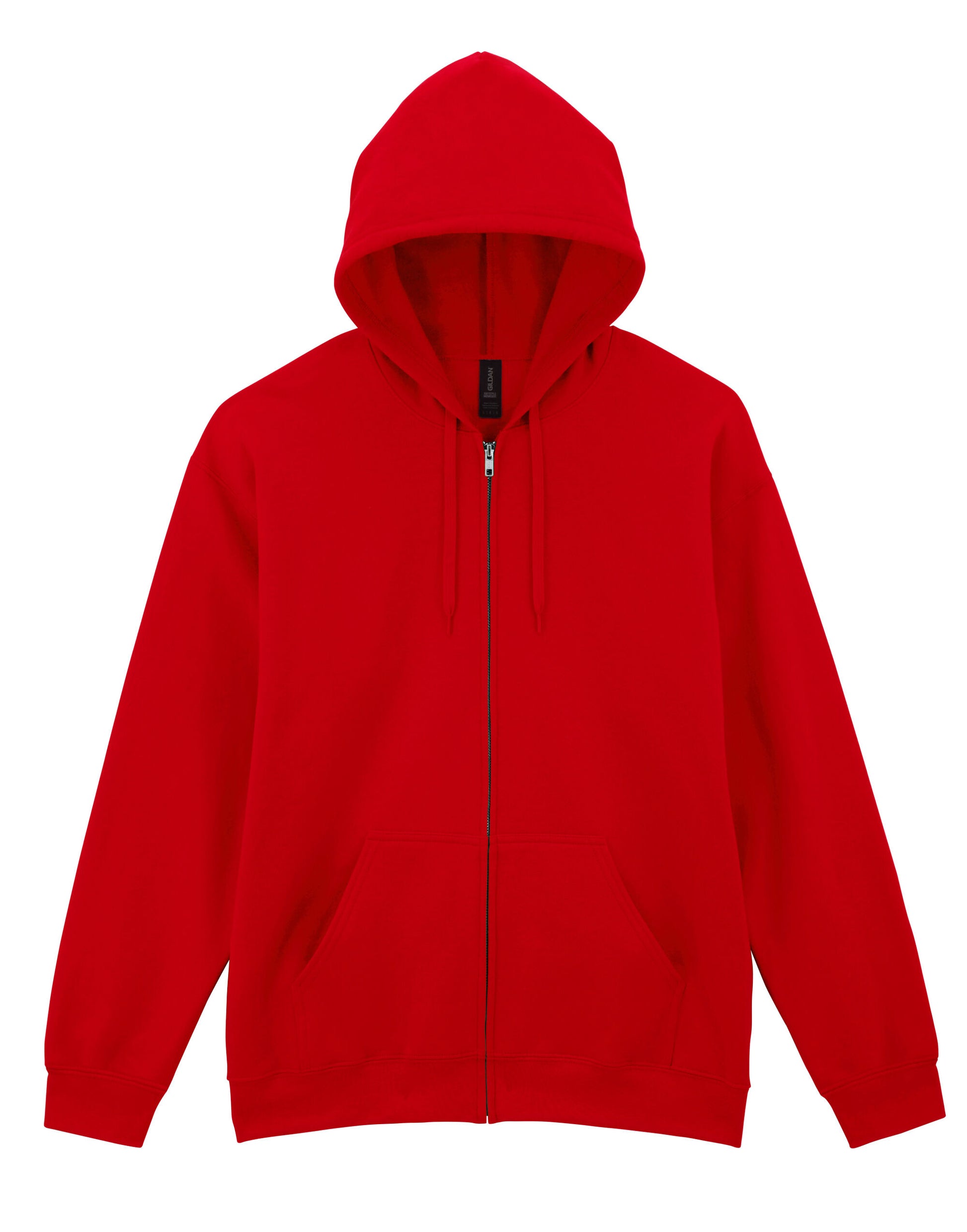 Softstyle Midweight Fleece Adult Full Zip Hooded Sweatshirt - Red