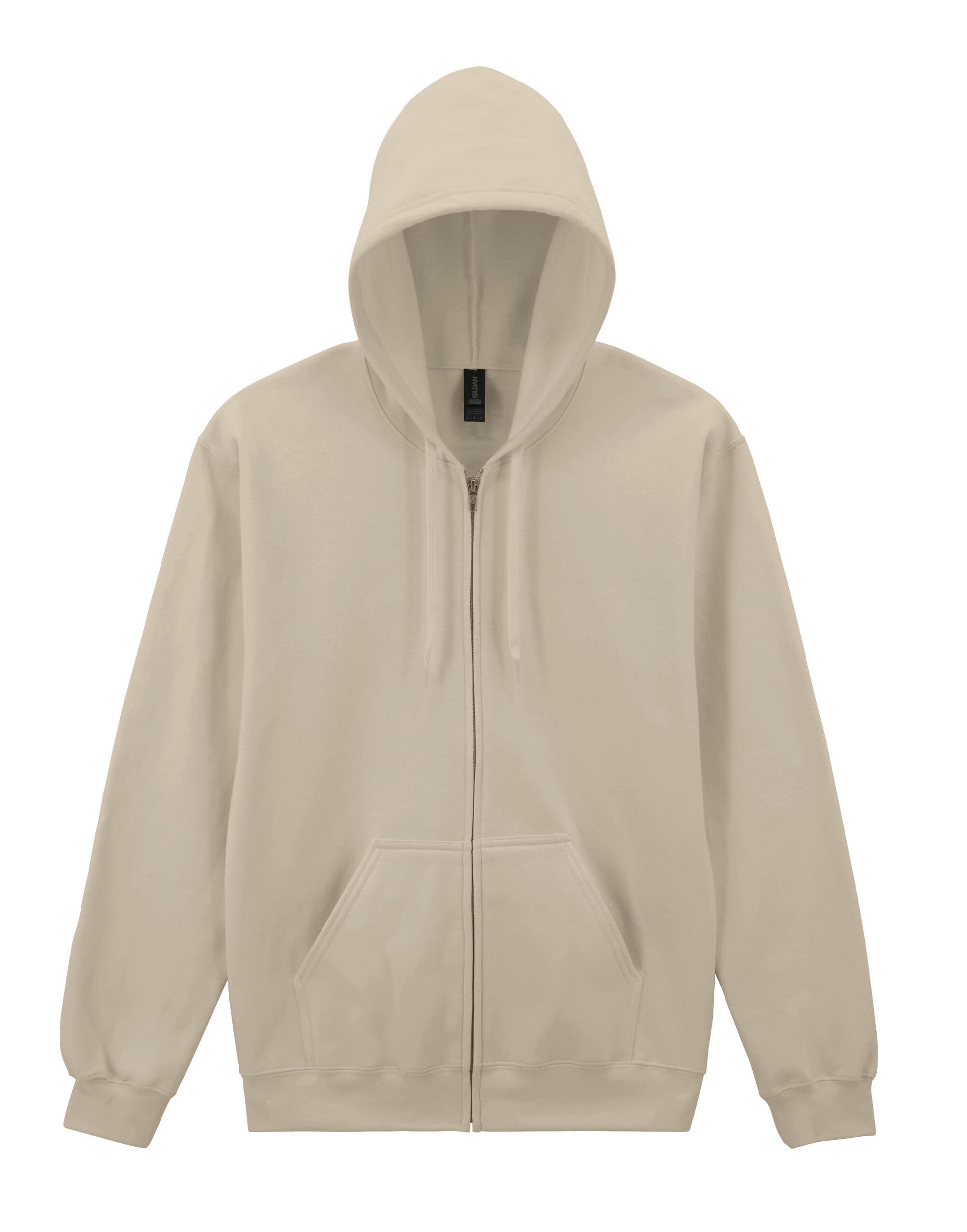 Softstyle Midweight Fleece Adult Full Zip Hooded Sweatshirt - Sand