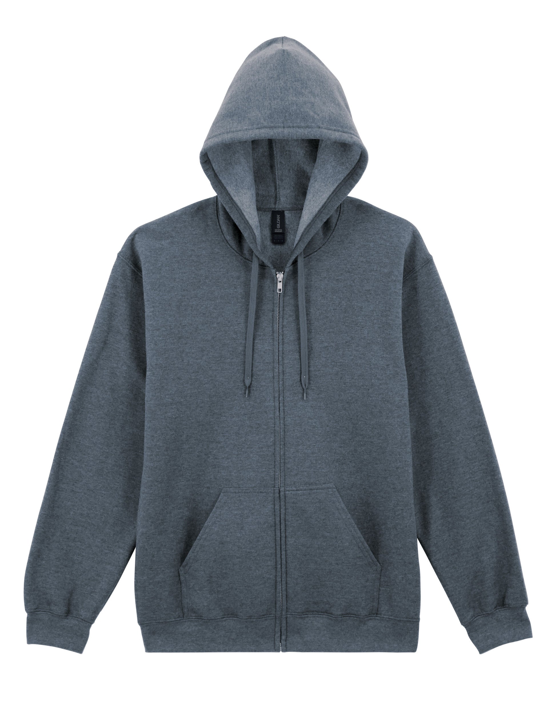 Softstyle Midweight Fleece Adult Full Zip Hooded Sweatshirt - Dark Heather
