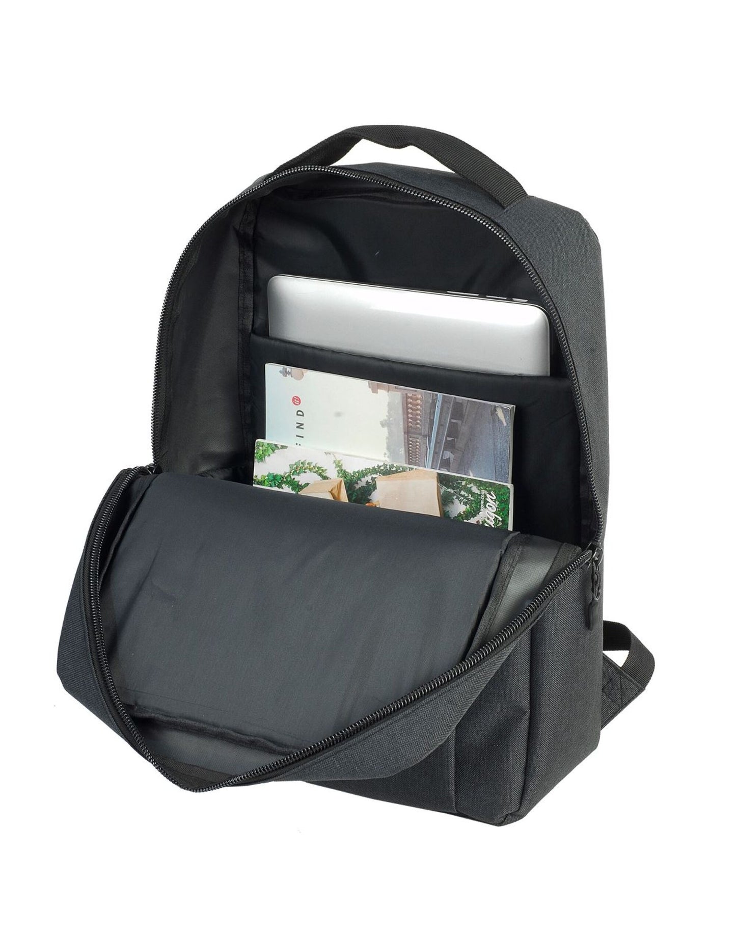 Sembach Basic Laptop Backpack - Black Melange