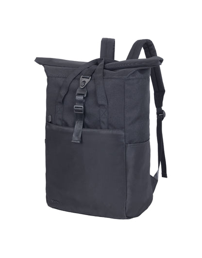 Ruby Roll-Top Laptop Backpack - Black