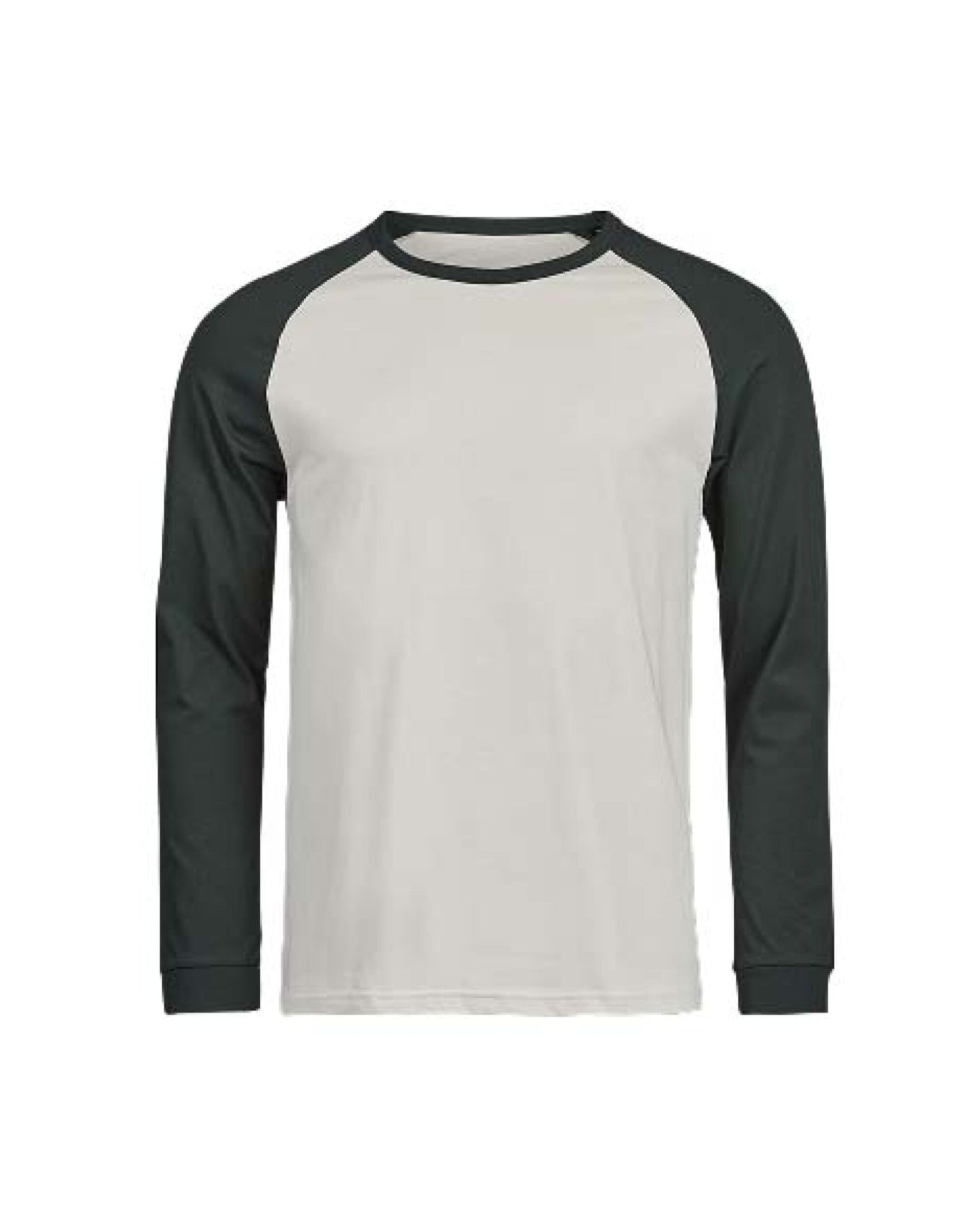 Unlabeled Baseball Tee - Cement/Dark Green