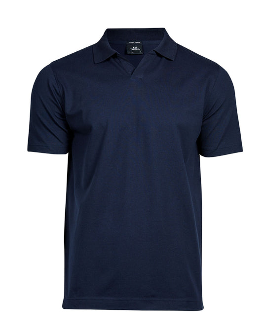 Men's Luxury Stretch V-Neck Polo - Navy