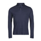 Pima Cotton Long Sleeve Polo - Navy