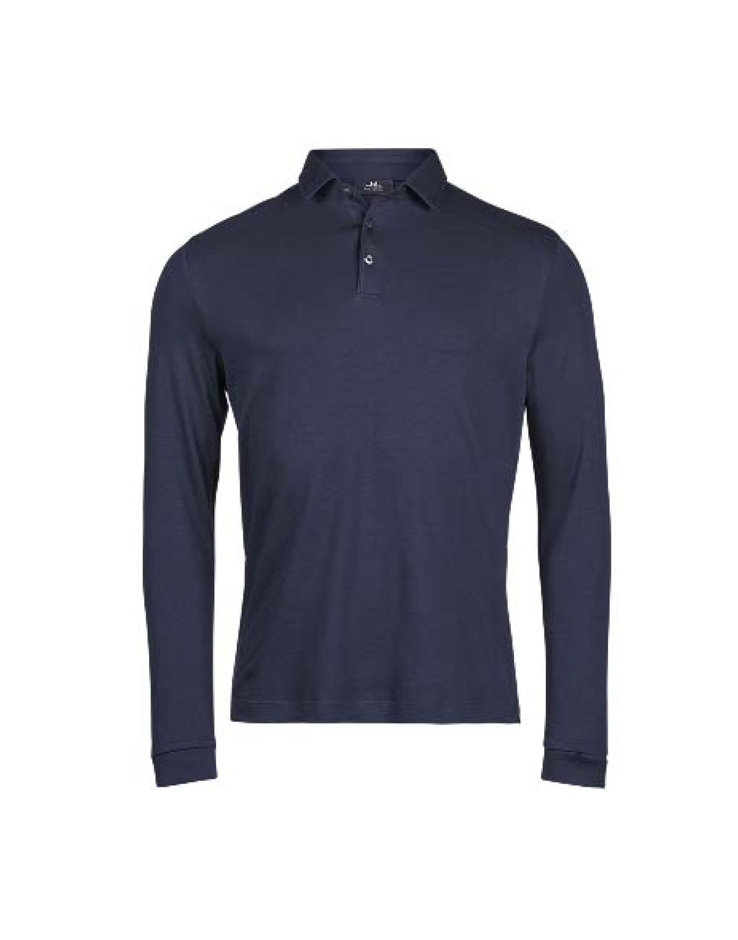 Pima Cotton Long Sleeve Polo - Navy