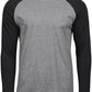 Men's Baseball Tee - Heather Grey/black