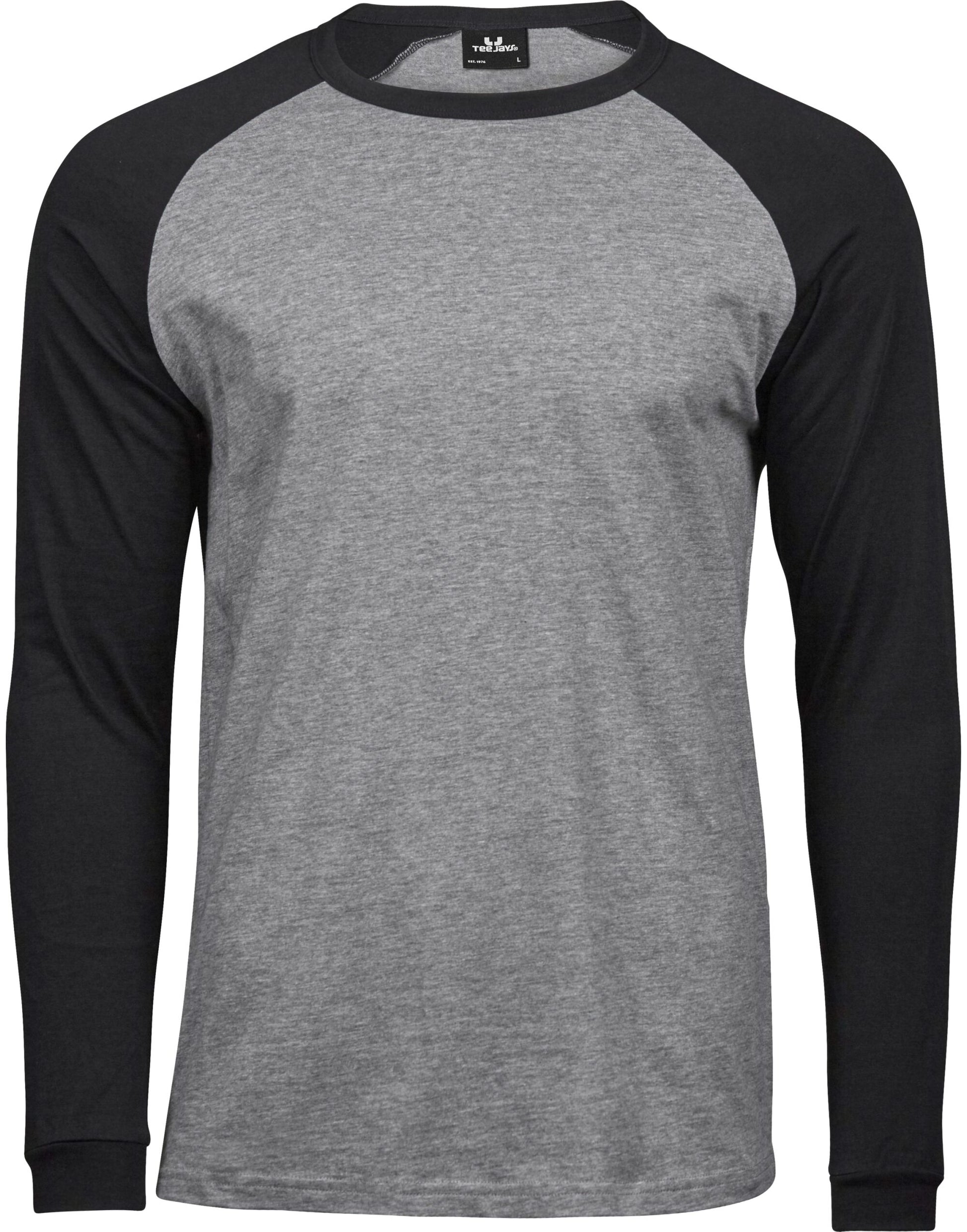 Men's Baseball Tee - Heather Grey/black