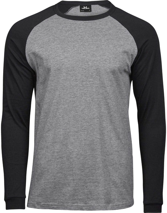 Men's Baseball Tee - Heather Grey/black