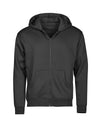 Unlabeled Hooded Full Zip Sweatshirt - Black