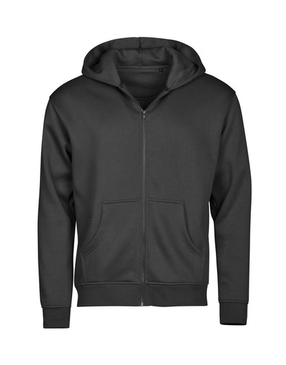 Unlabeled Hooded Full Zip Sweatshirt - Black