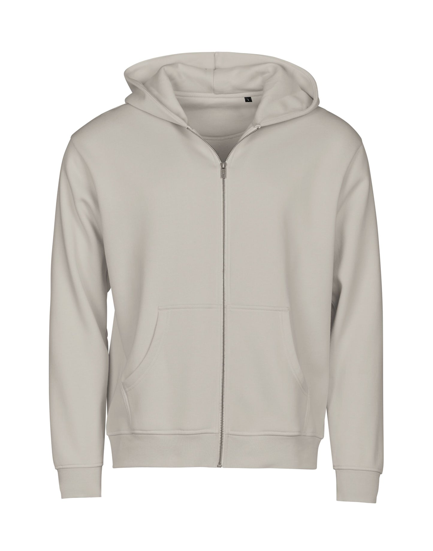 Unlabeled Hooded Full Zip Sweatshirt - Cement
