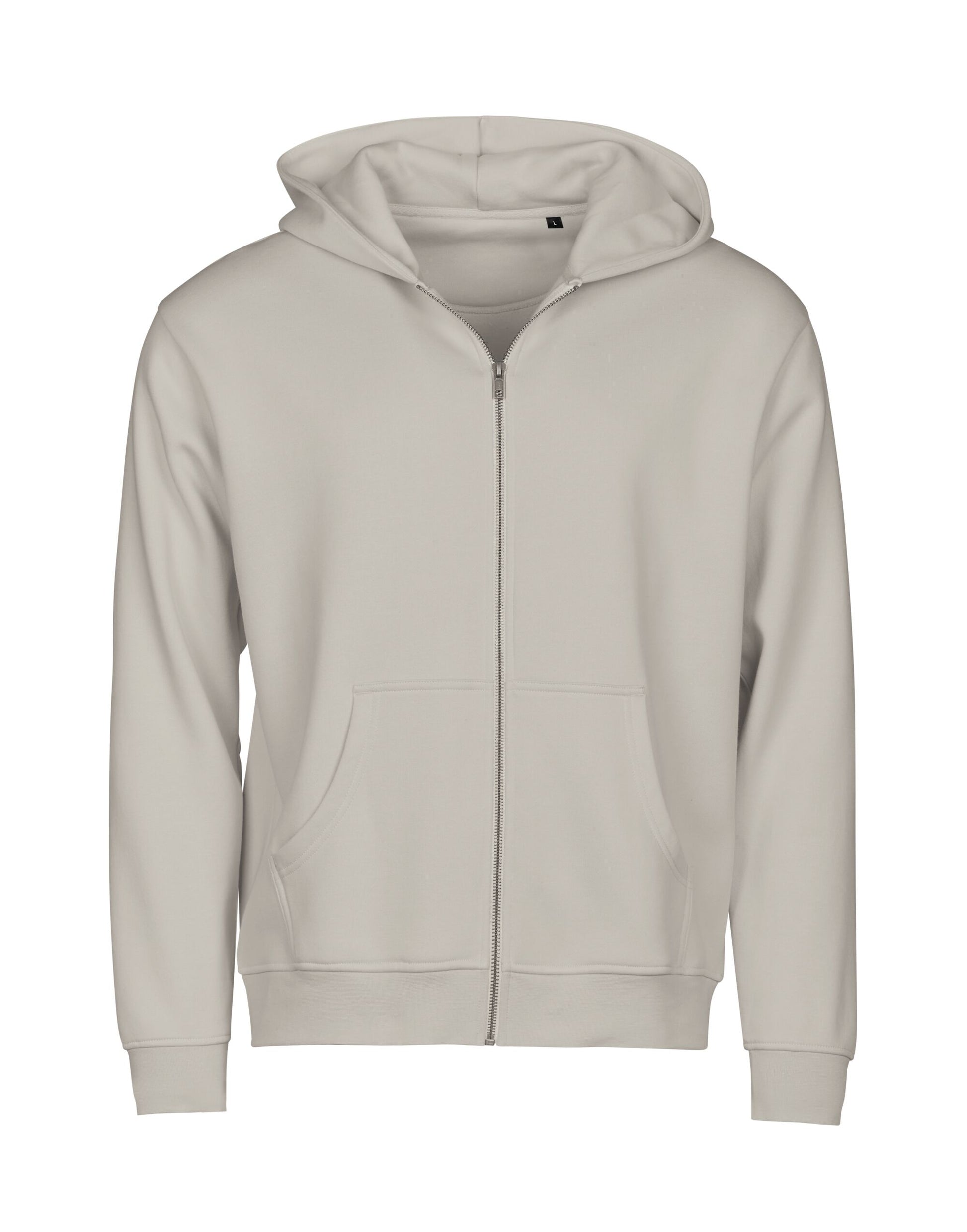 Unlabeled Hooded Full Zip Sweatshirt - Cement