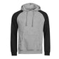 Unlabeled Two-Tone Hooded Sweatshirt - Heather Grey/black