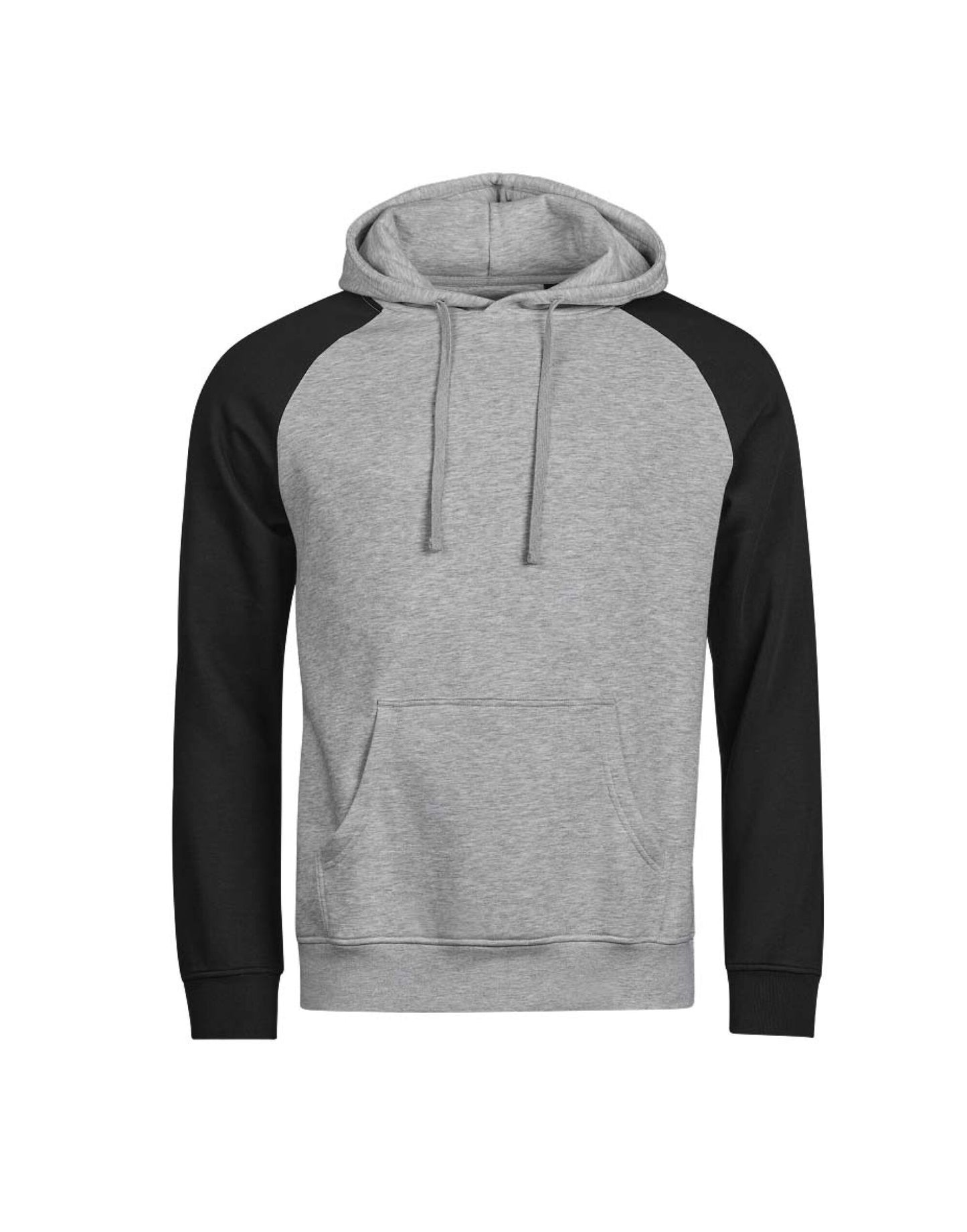 Unlabeled Two-Tone Hooded Sweatshirt - Heather Grey/black