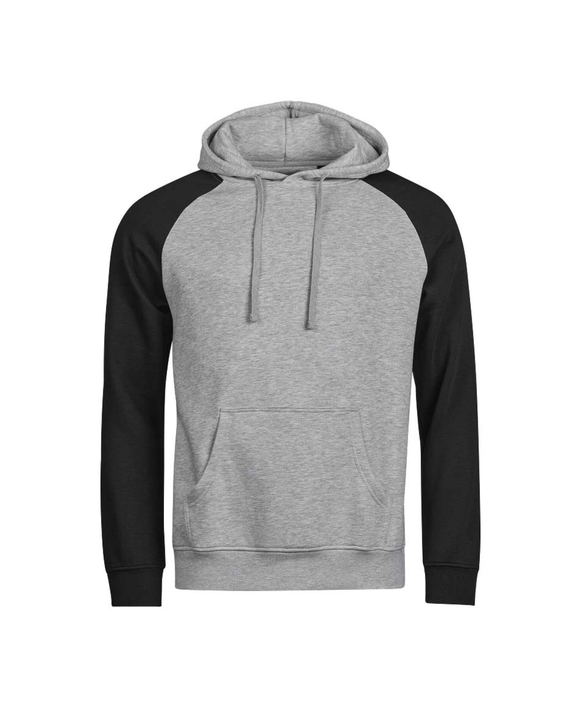 Unlabeled Two-Tone Hooded Sweatshirt - Heather Grey/black
