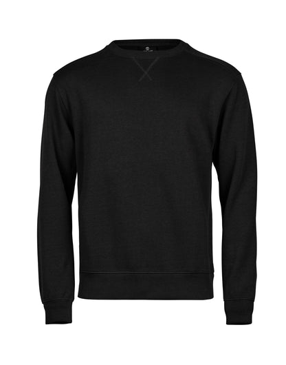 Ribbed Interlock Crewneck - Black