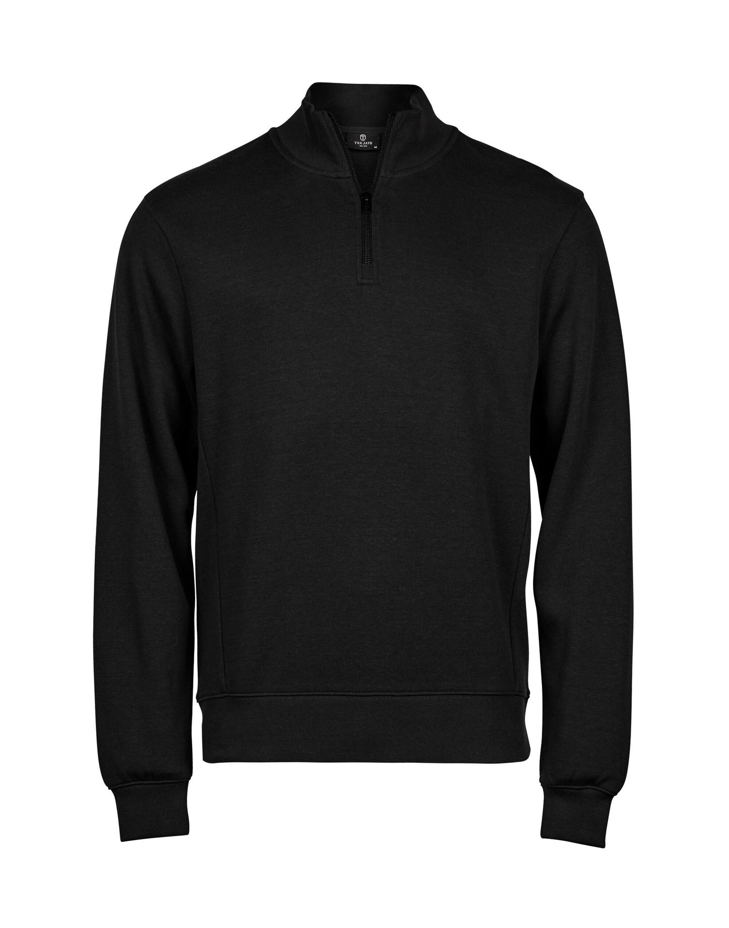 Ribbed Interlock Half Zip - Black