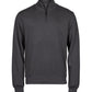 Ribbed Interlock Half Zip - Dark Grey