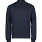 Ribbed Interlock Half Zip - Navy