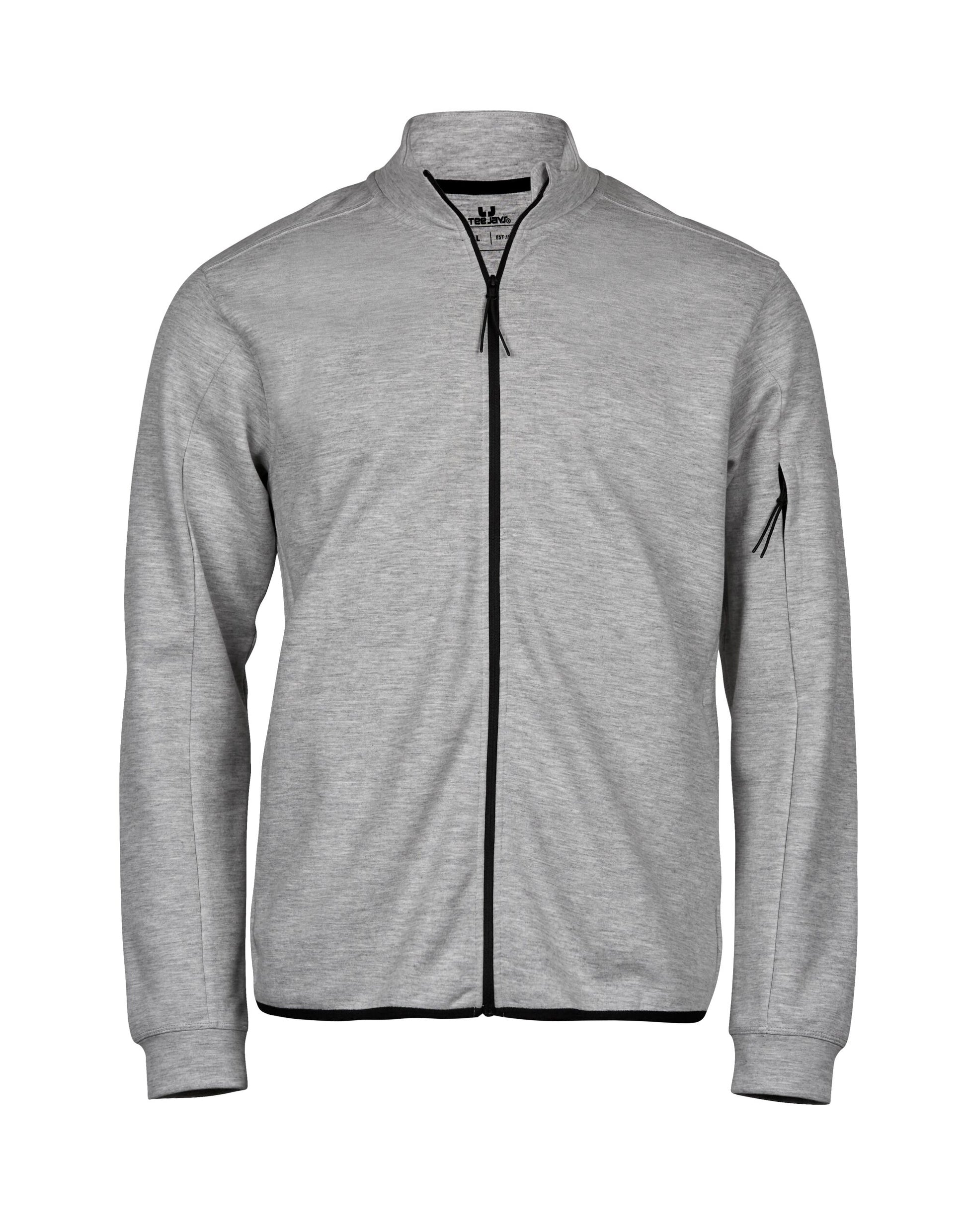 Athletic Full Zip Cardigan - Heather Grey