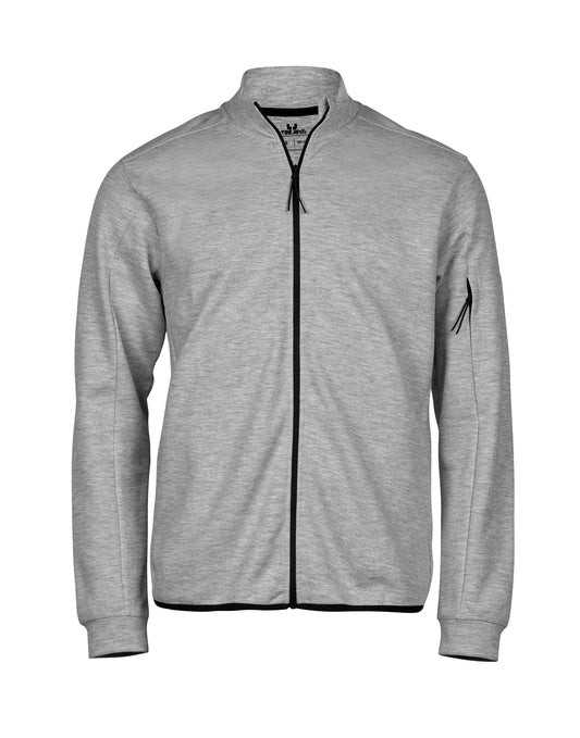 Athletic Full Zip Cardigan - Heather Grey