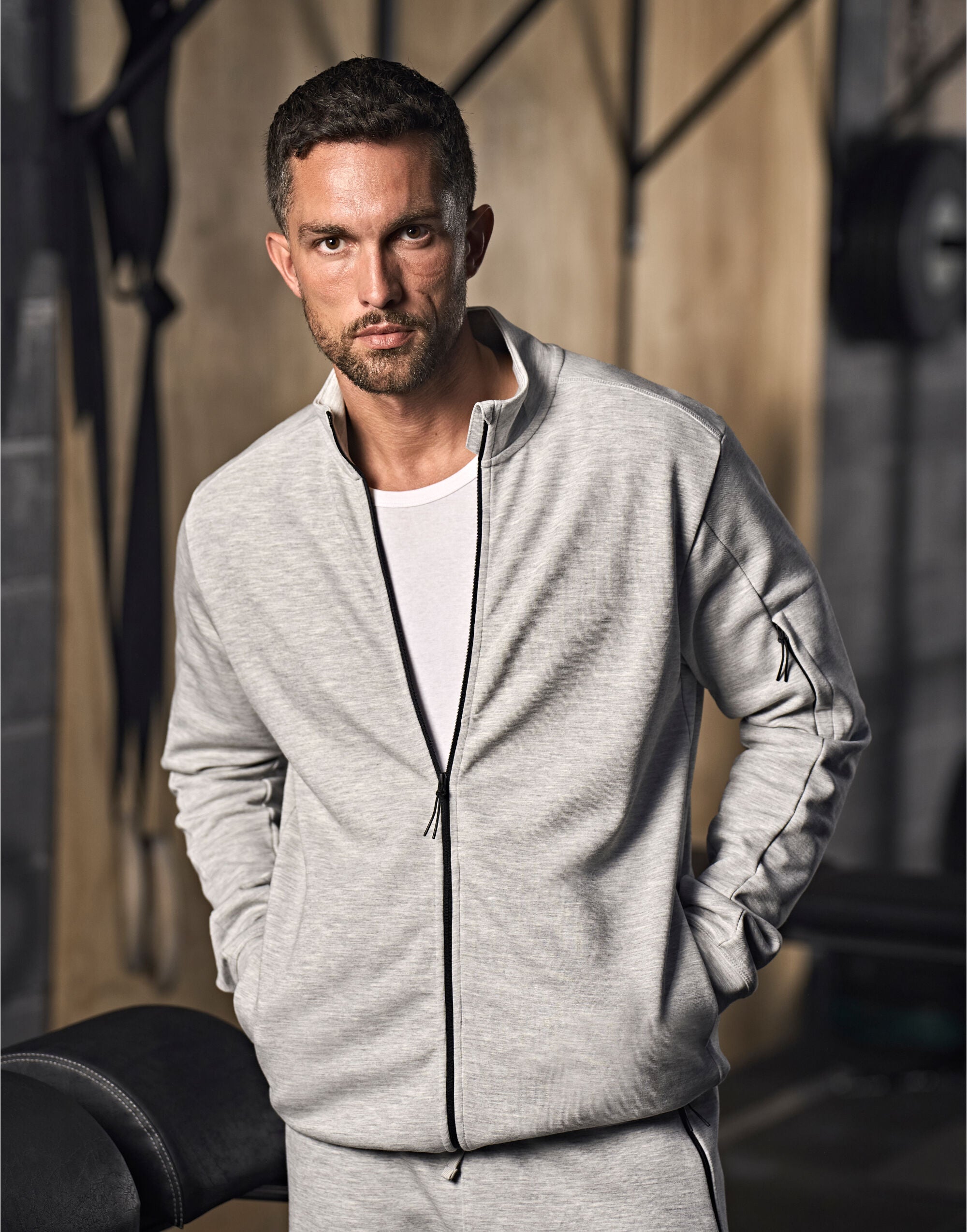 Athletic Full Zip Cardigan