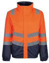 Pro Hi Vis Bomber Jacket - Hi Vis Orange/Navy