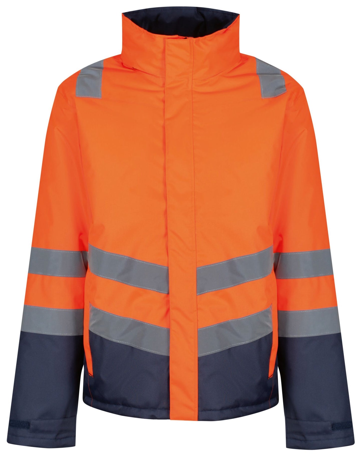 Pro Hi Vis Insulated Parka - Hi Vis Orange/Navy