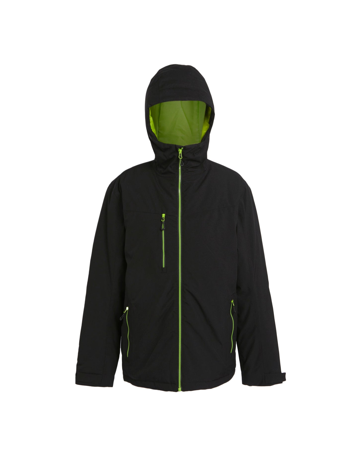 Mens Navigate Insulated Waterproof Jacket - Black/Lime