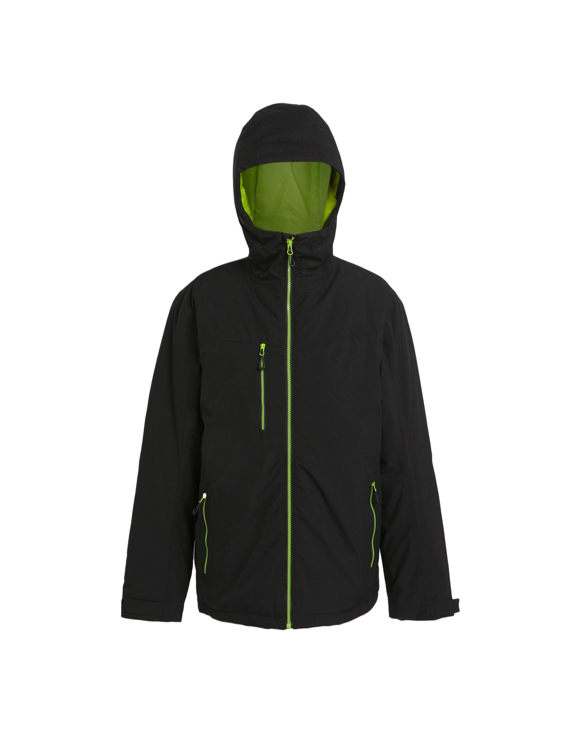 Mens Navigate Insulated Waterproof Jacket - Black/Lime