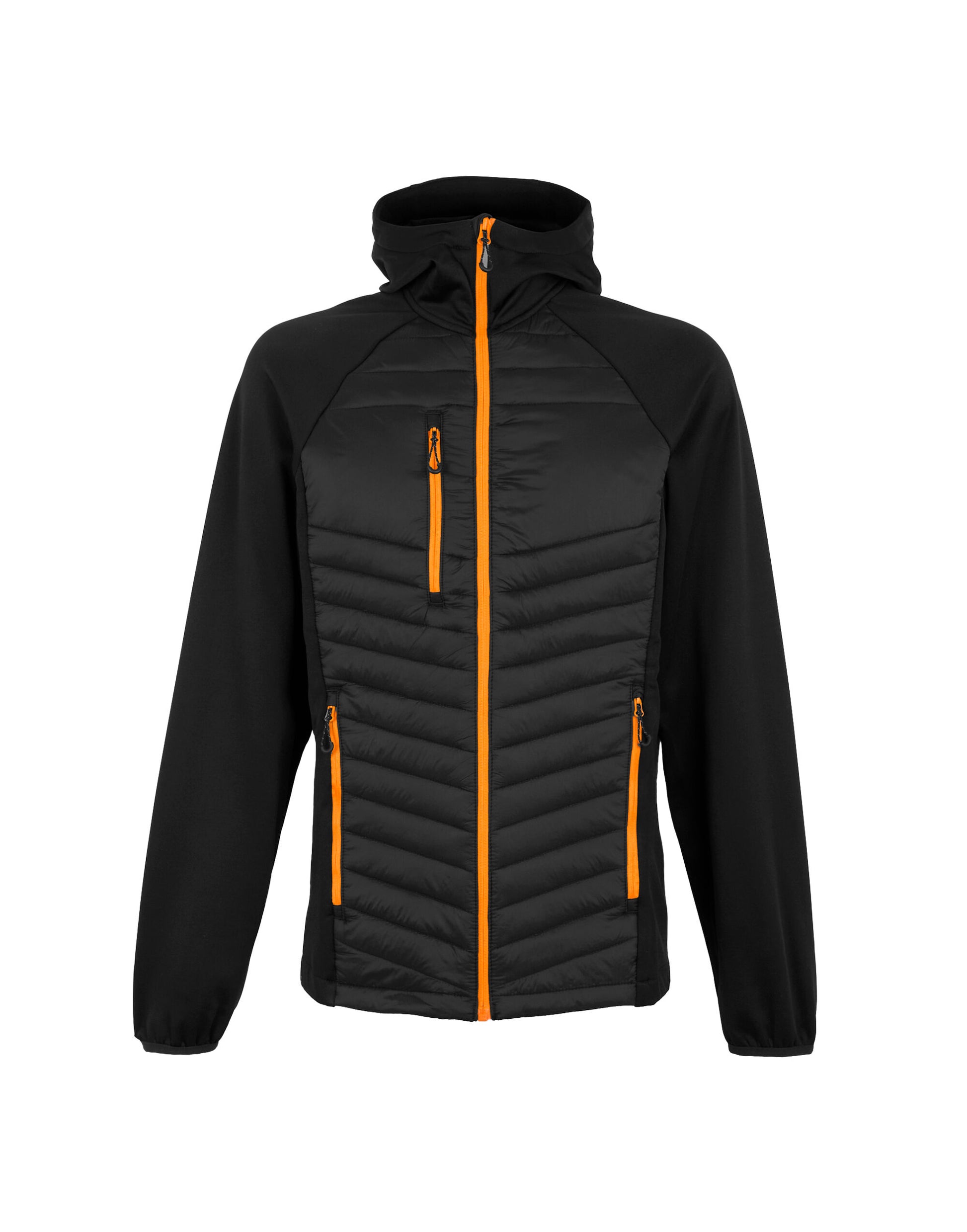Men's Navigate Thermal Hybrid Jacket - Black Orange Pop