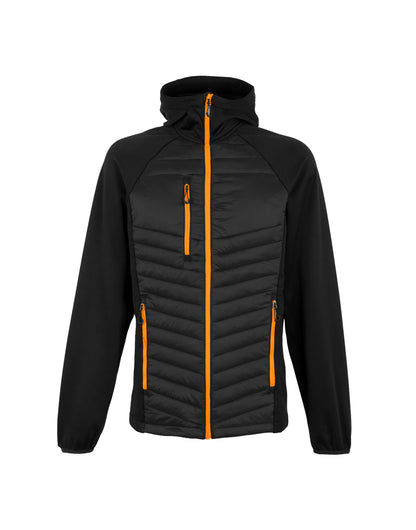 Men's Navigate Thermal Hybrid Jacket - Black Orange Pop