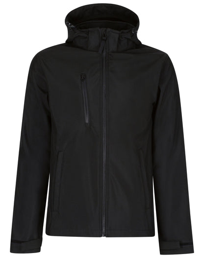Venturer 3 Layer Hooded Softshell - Black/Black