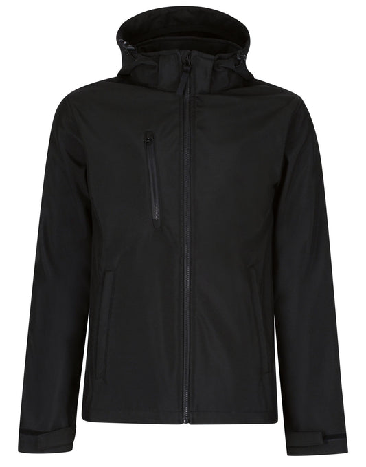 Venturer 3 Layer Hooded Softshell - Black/Black