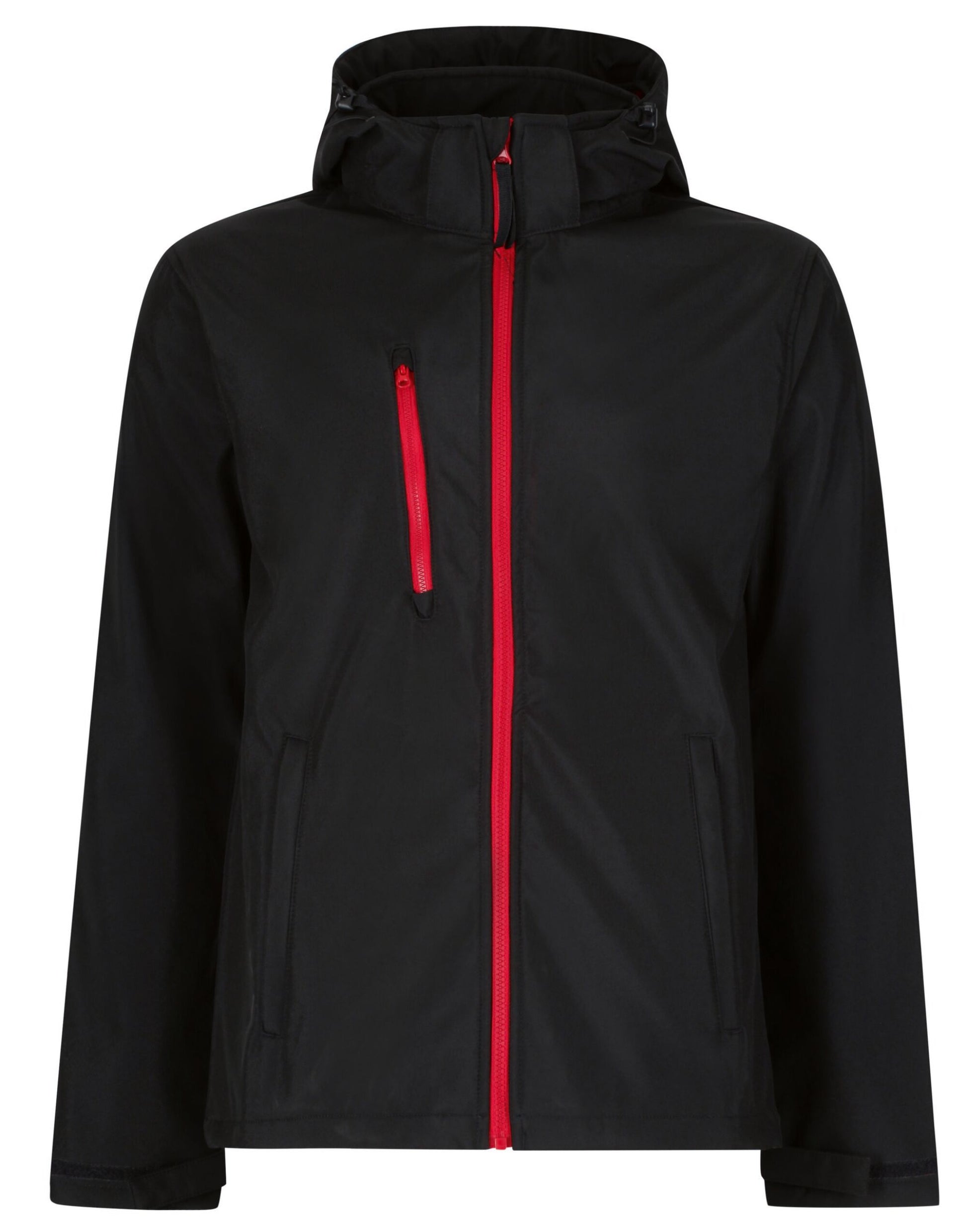 Venturer 3 Layer Hooded Softshell - Black/Red