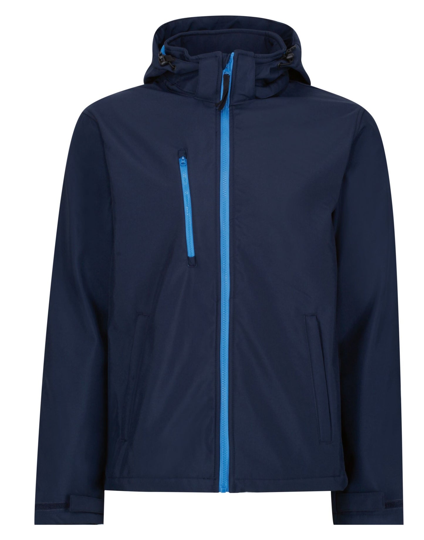 Venturer 3 Layer Hooded Softshell - Navy/ French Blue