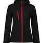 Women's Venturer Hooded Softshell - Black/Red