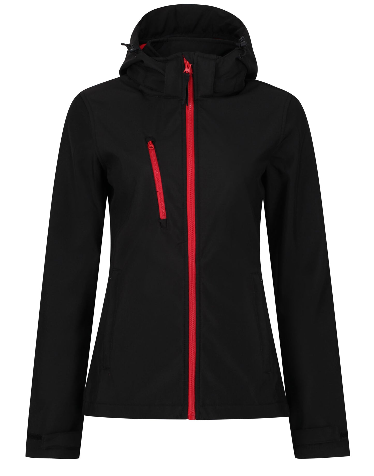 Women's Venturer Hooded Softshell - Black/Red