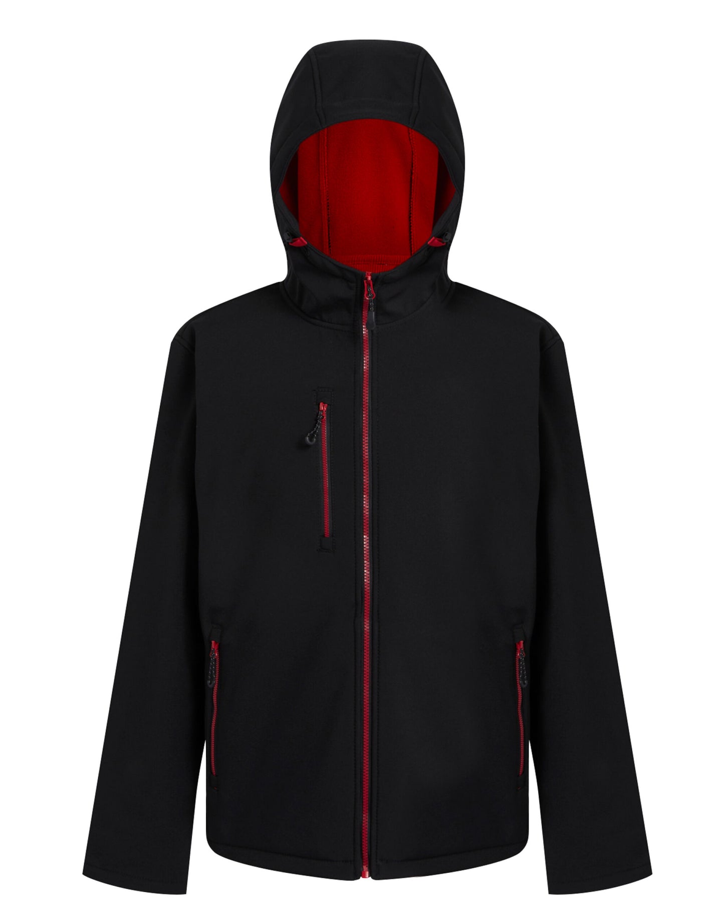 Navigate 2-Layer Hooded Softshell Jacket - Black/Classic Red