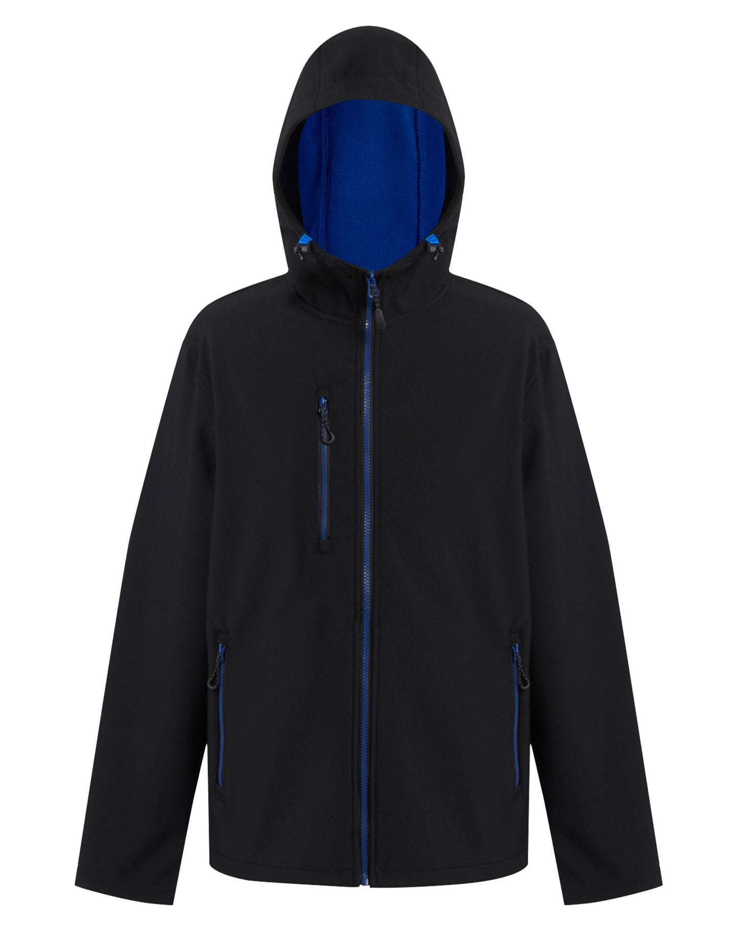 Navigate 2-Layer Hooded Softshell Jacket - Black/New Royal
