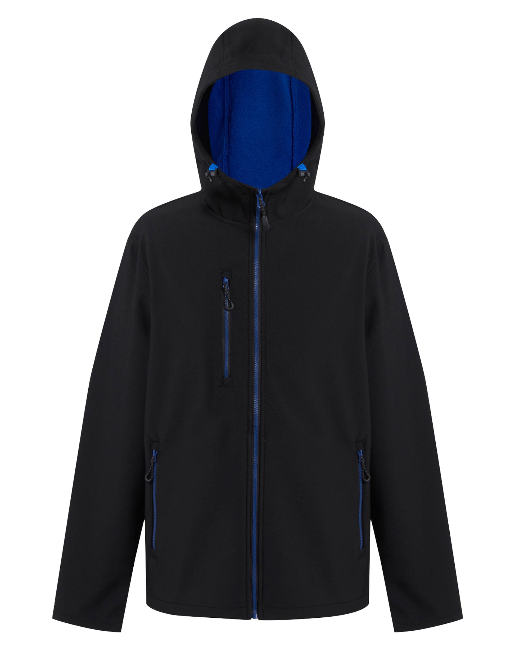 Navigate 2-Layer Hooded Softshell Jacket - Black/New Royal