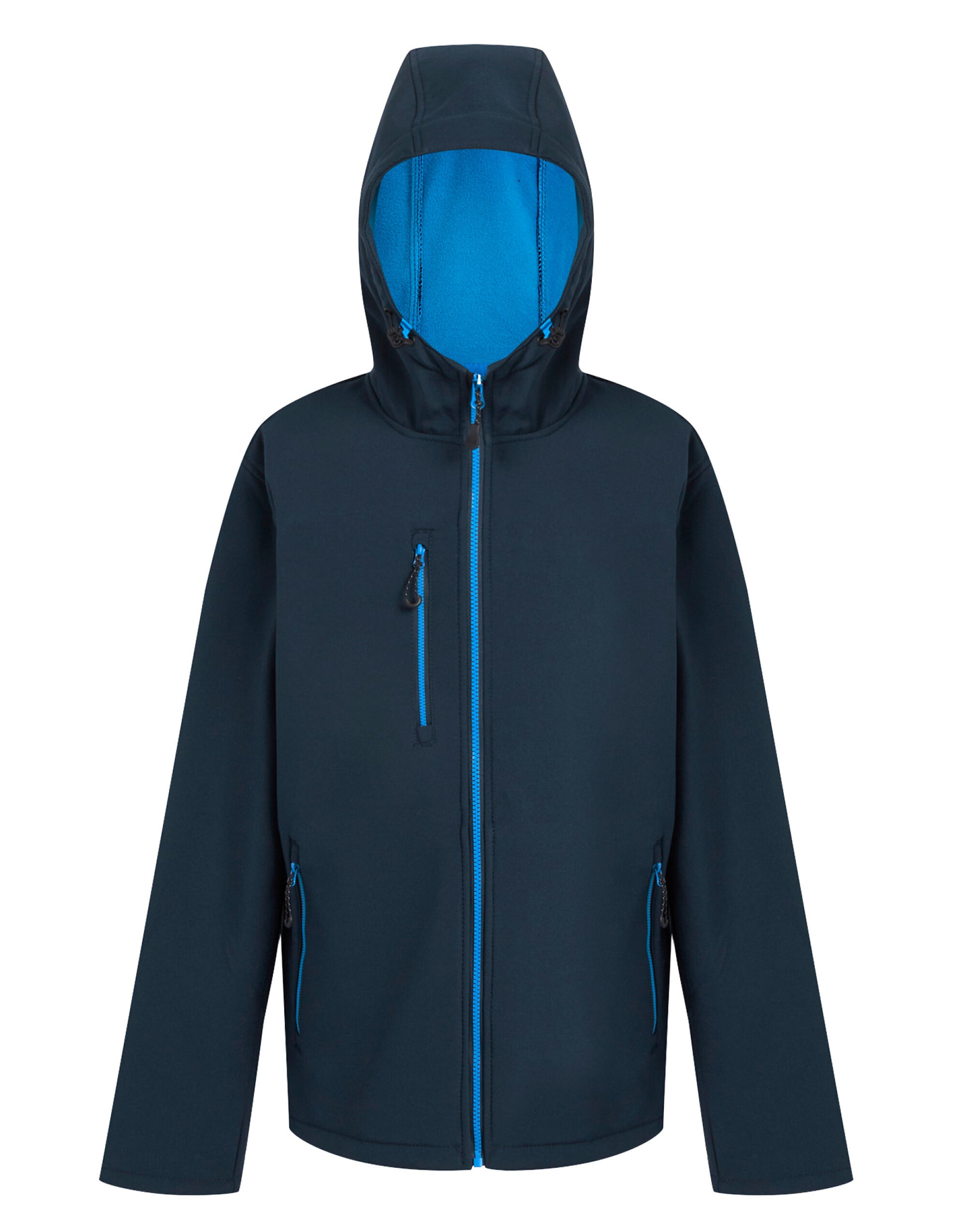 Navigate 2-Layer Hooded Softshell Jacket - Navy/ French Blue