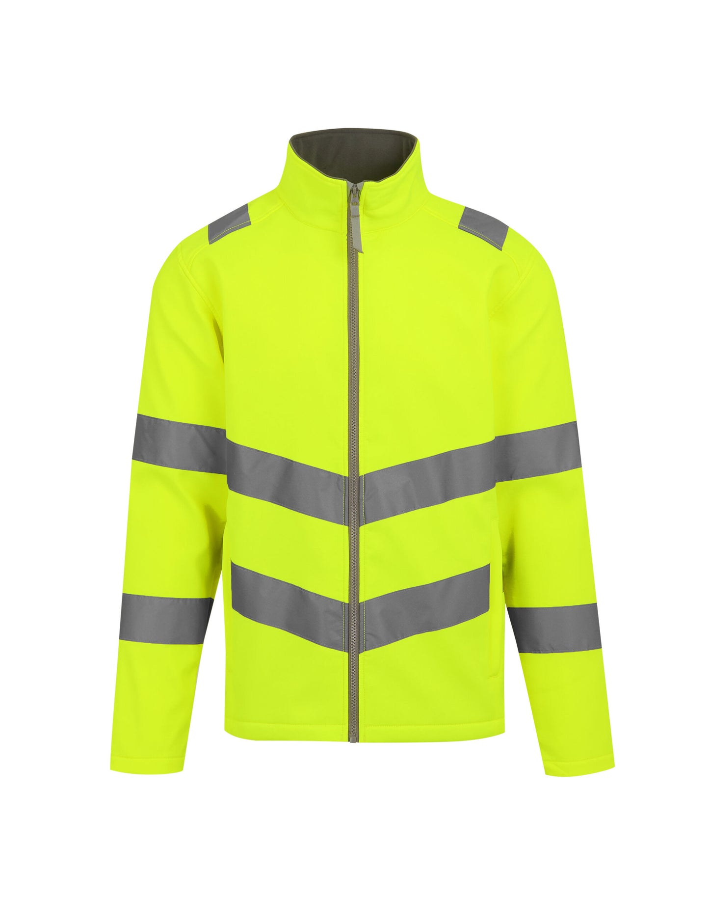 Hi-Vis Pro Contract Ablaze 2 Layer Softshell Jacket (Class 3) - Hi-Vis Yellow