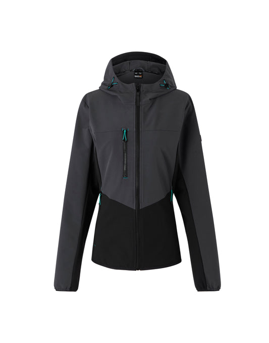 Ladies Ada Stretch Softshell Jacket - Seal Grey/Black